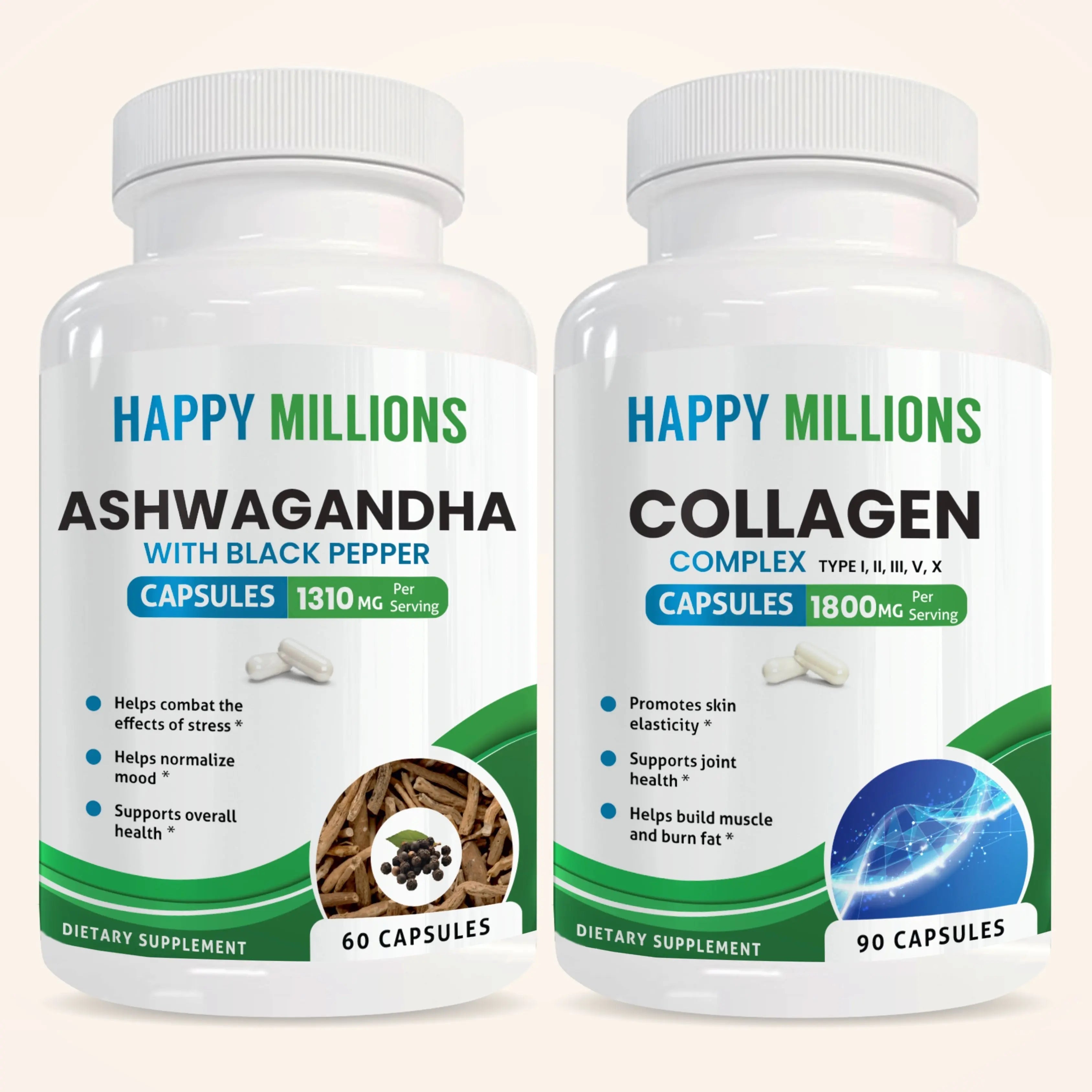 ASHWAGANDHA WITH BLACK PEPPER & COLLAGEN COMPLEX - Natural Beauty