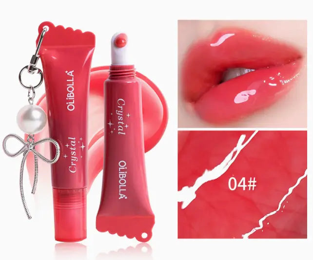 Glossy Lip Glaze Serum | Hydrating Non-Sticky Liquid Peptide Lip Gloss, Easy-Pigment High-Shine Color Lip Treatment Flowpallet