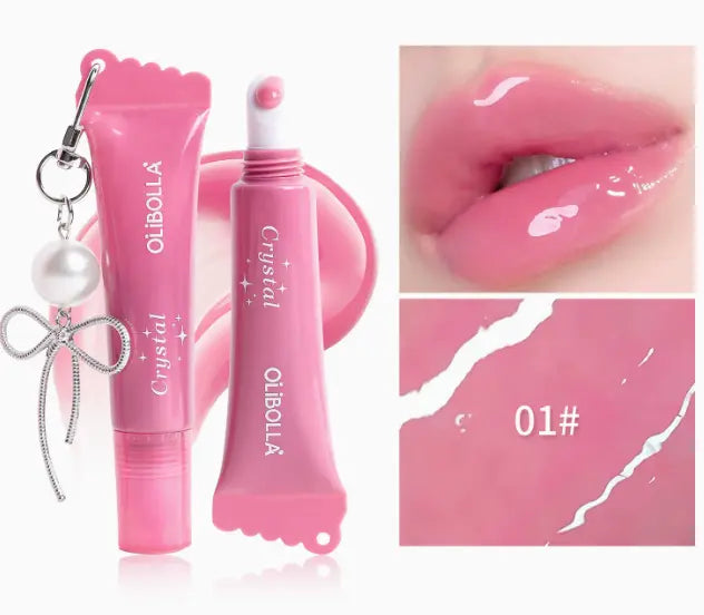 Glossy Lip Glaze Serum | Hydrating Non-Sticky Liquid Peptide Lip Gloss, Easy-Pigment High-Shine Color Lip Treatment Flowpallet
