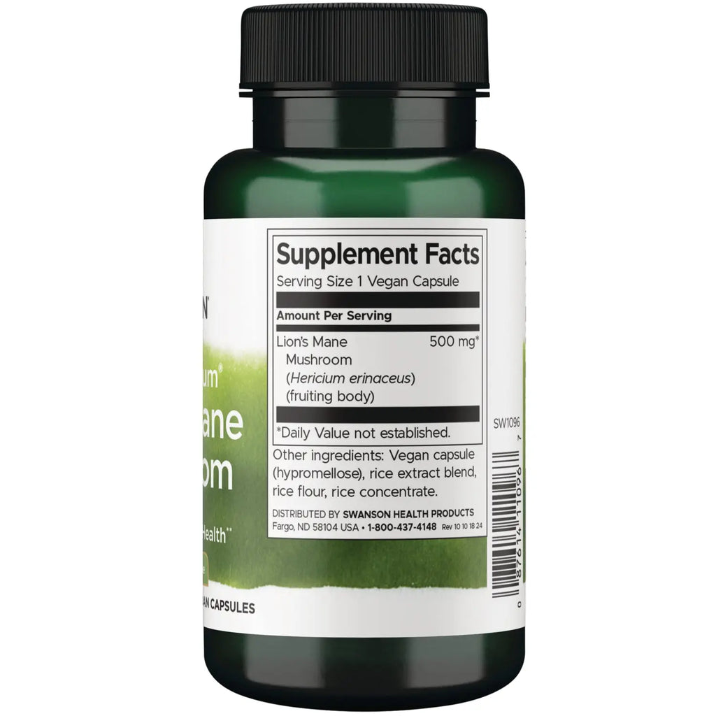 Full Spectrum Lion's Mane Mushroom Swanson Vitamins