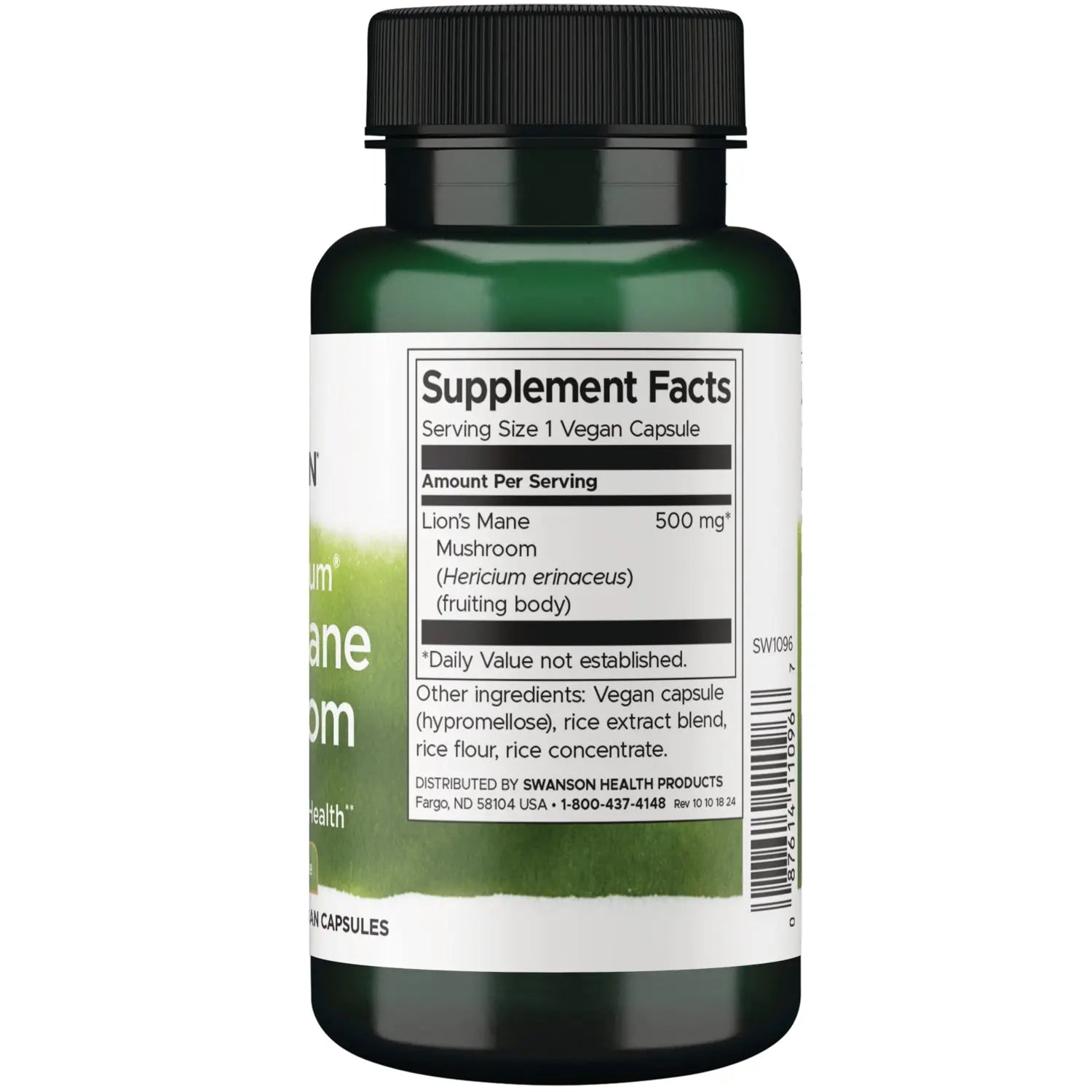 Full Spectrum Lion's Mane Mushroom Swanson Vitamins