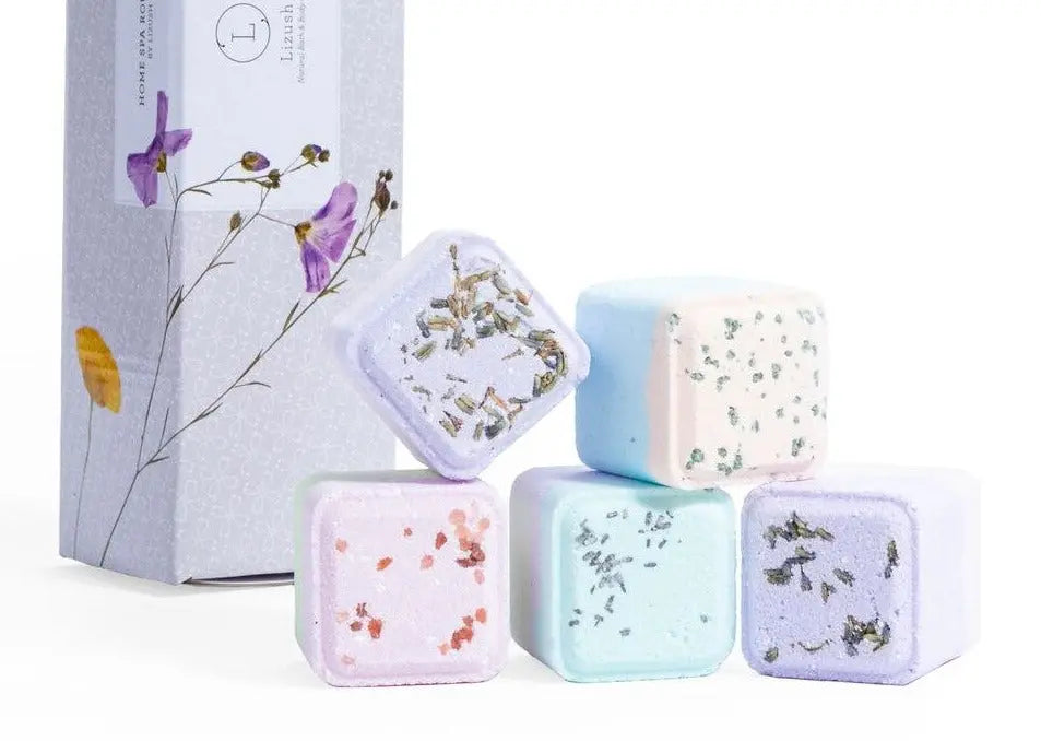 Mixed scents Shower Steamers Gift Set - 5 Big Fizzies, Cheer Up Package - Natural Beauty