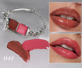 2-in-1 Bracelet Lip Gloss Set | Mirror-Shine High-Gloss Lip Balm Palette with Removable Charm Bracelet, Viral Cross-Border Beauty Gift Flowpallet