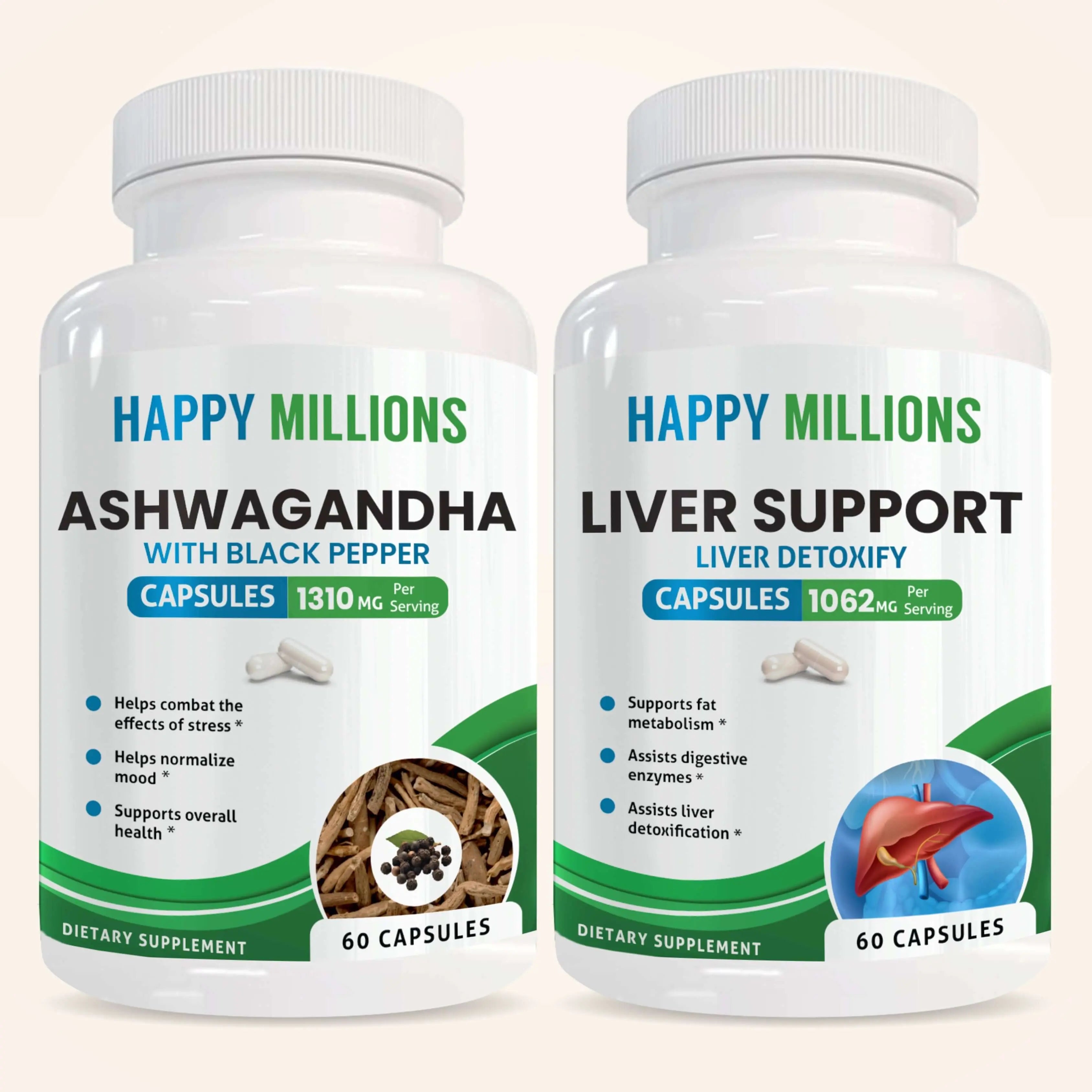 ASHWAGANDHA WITH BLACK PEPPER & LIVER SUPPORT - Natural Beauty