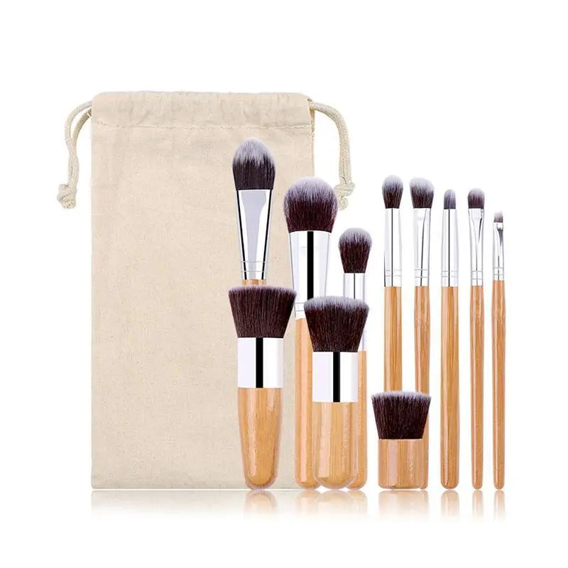 Lucky Beauty Bamboo Brush Set of 11 pcs Salmon Lucky
