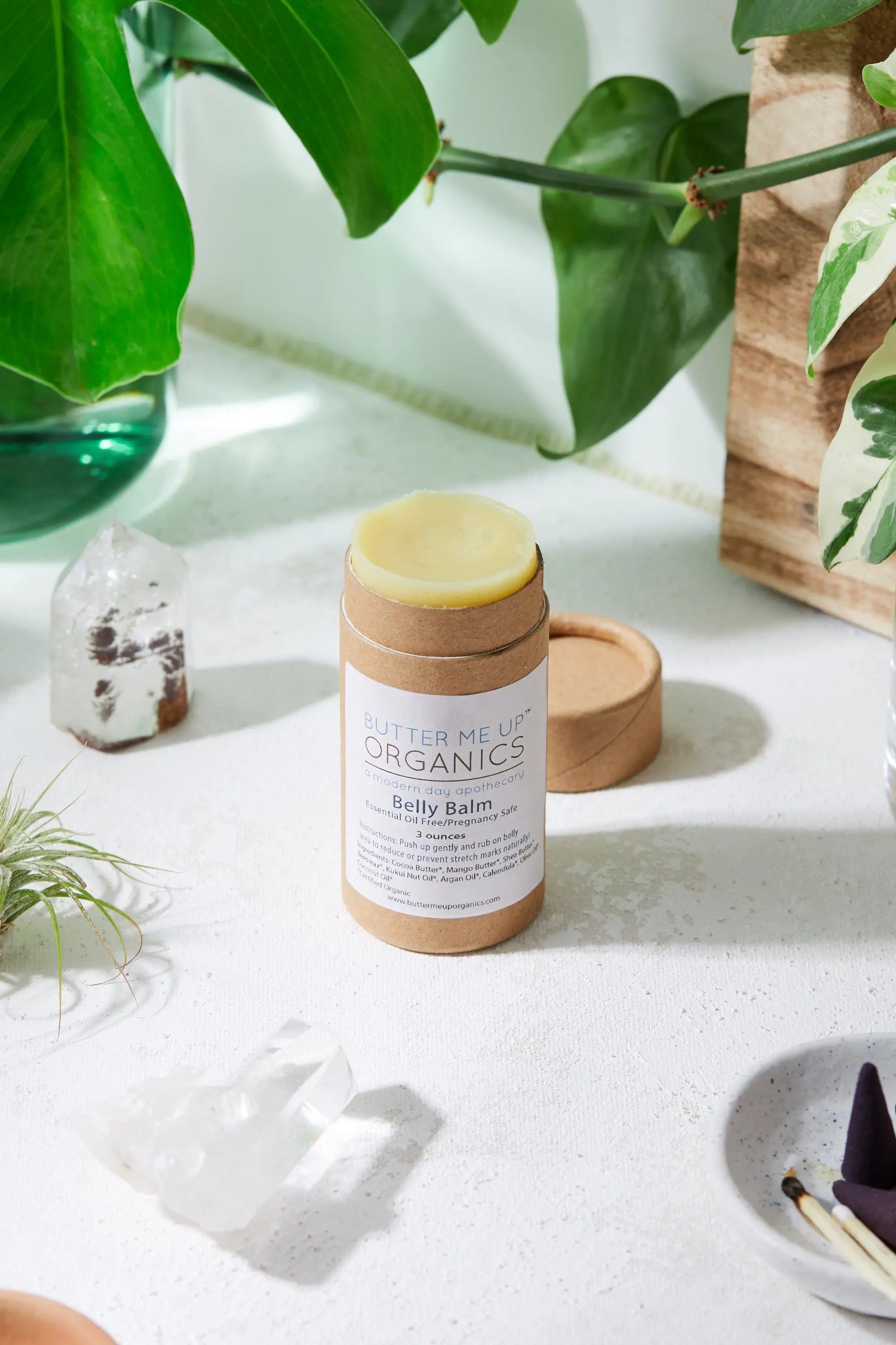 Belly Balm / Organic Pregnancy Balm / Strech Mark Balm White Smokey