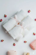 Organic Bamboo Face Towels Set of 5 - Natural Beauty