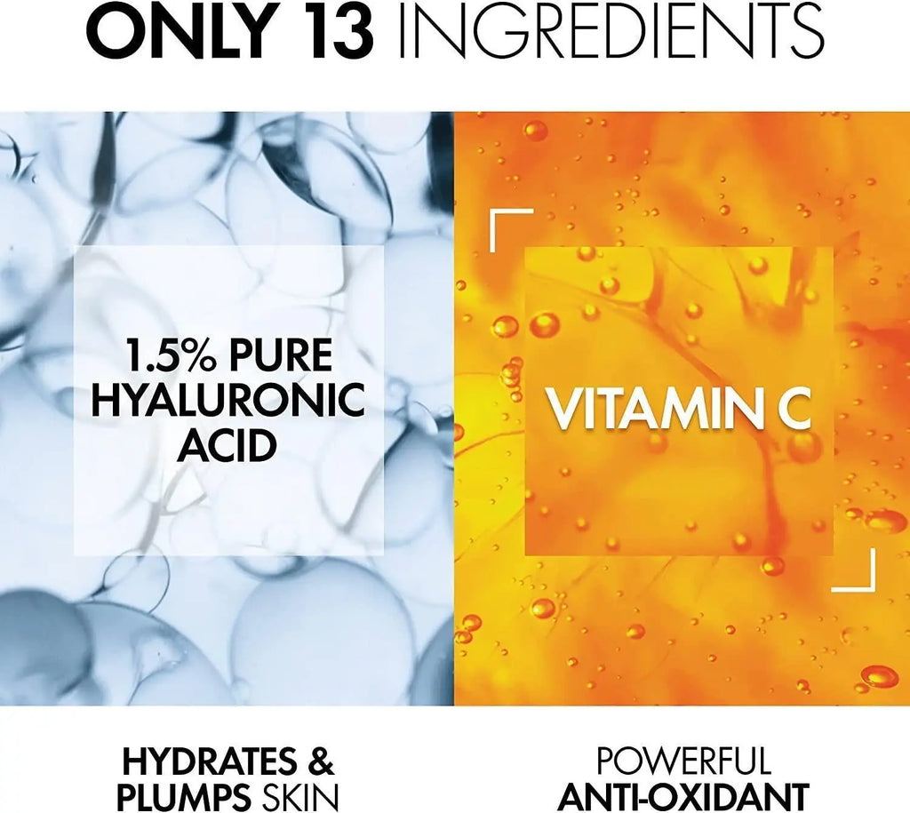 Vichy LiftActiv Supreme H.A. Epidermic Filler: Advanced Anti-Wrinkle Face & Eye Serum - Deeply Hydrating, Reduces Fine Lines, Hypoallergenic, 1.01 fl oz Beauty Care Bag