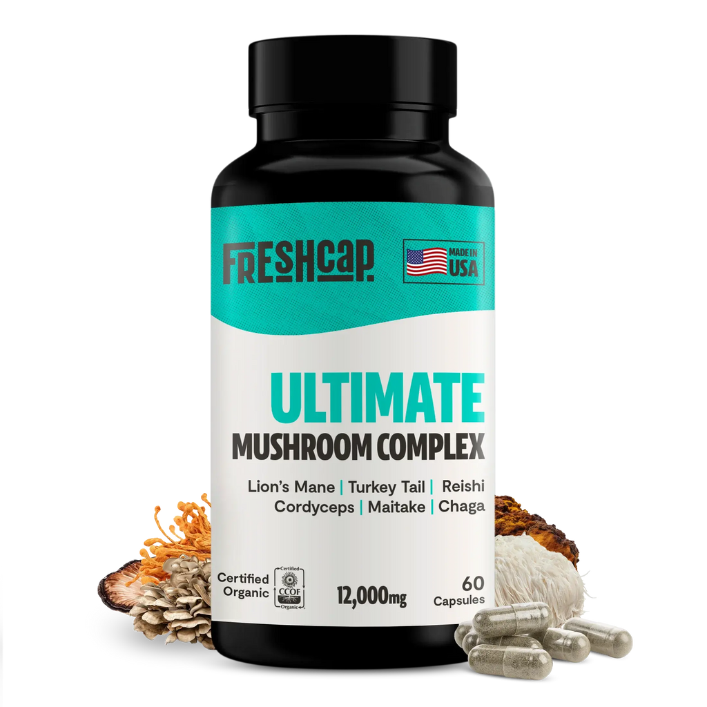 Organic Mushroom Complex Supplement Capsules FreshCap Mushrooms