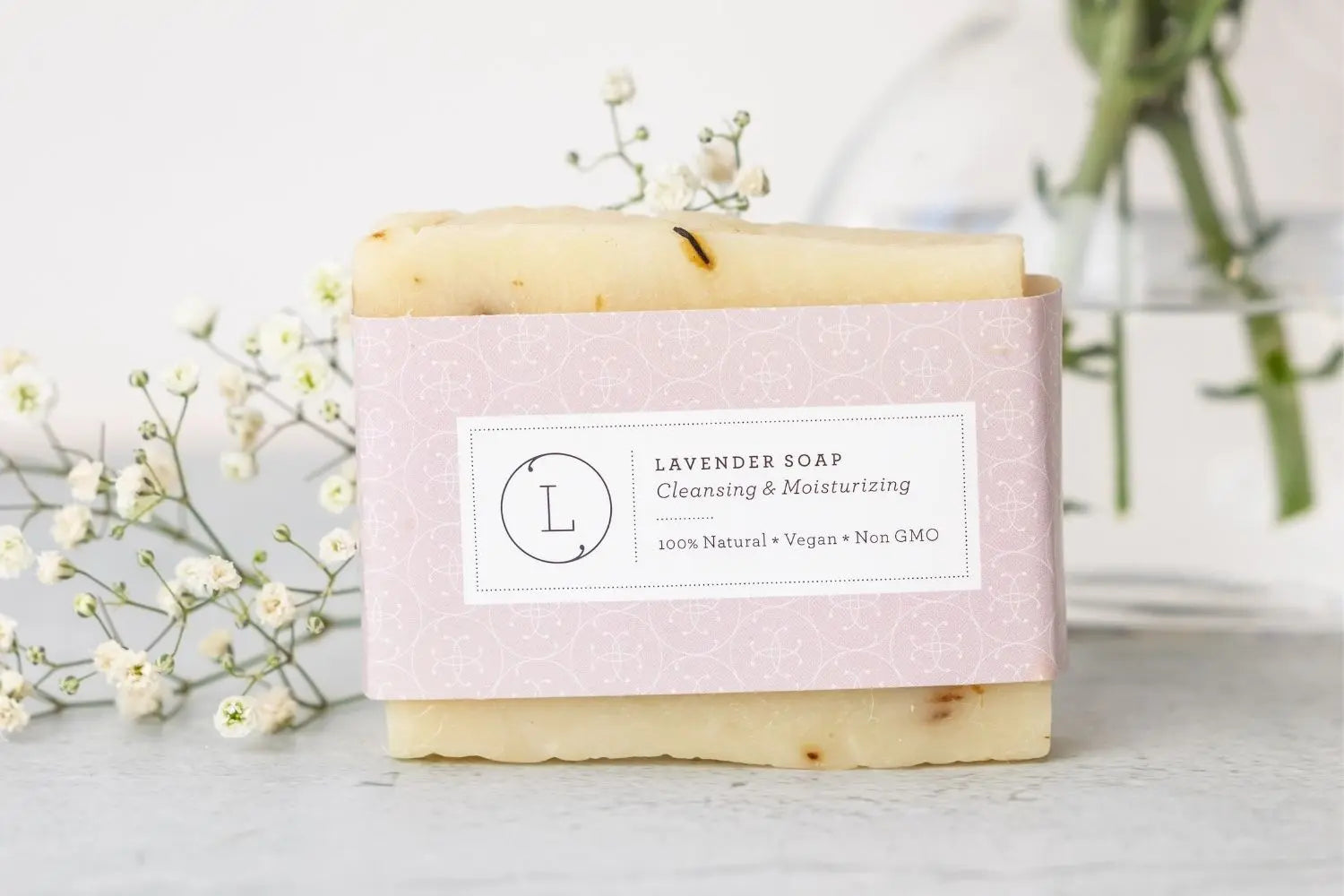 Lavender Natural Handmade Soap Bars – Vegan Set of 2 - Natural Beauty