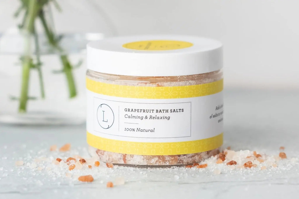 CBD Grapefruit Natural Bath Salt Soak with CBD. Made with Dead sea, Epsom and Himalayan salts (THC free) - Natural Beauty