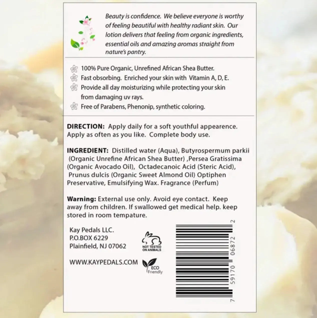 Oatmeal and Honey Natural Organic Body Lotion - Natural Beauty