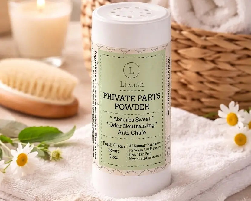 Talc-Free Intimate Body Powder – Natural Anti-Chafing Powder, Set of 2 - Natural Beauty