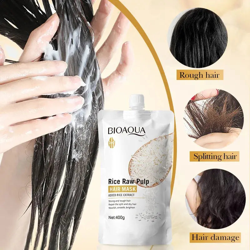10/30/50/100/400g Magical Keratin Hair Mask 5 Seconds Repair Damaged Frizzy Hair Soft Smooth Shiny Rice Moisturizing Hair Care - Natural Beauty