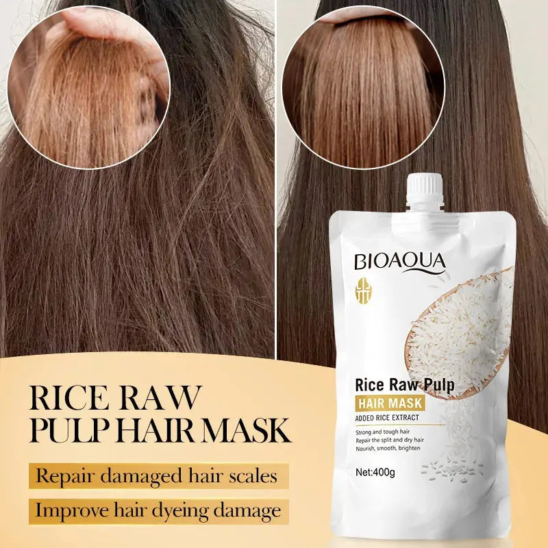 10/30/50/100/400g Magical Keratin Hair Mask 5 Seconds Repair Damaged Frizzy Hair Soft Smooth Shiny Rice Moisturizing Hair Care - Natural Beauty