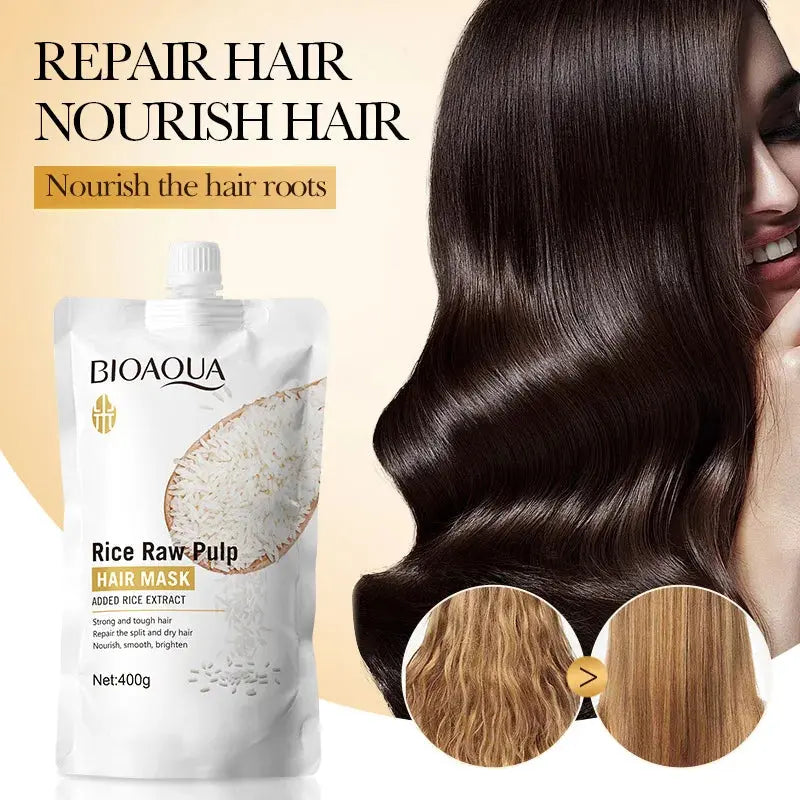 10/30/50/100/400g Magical Keratin Hair Mask 5 Seconds Repair Damaged Frizzy Hair Soft Smooth Shiny Rice Moisturizing Hair Care - Natural Beauty