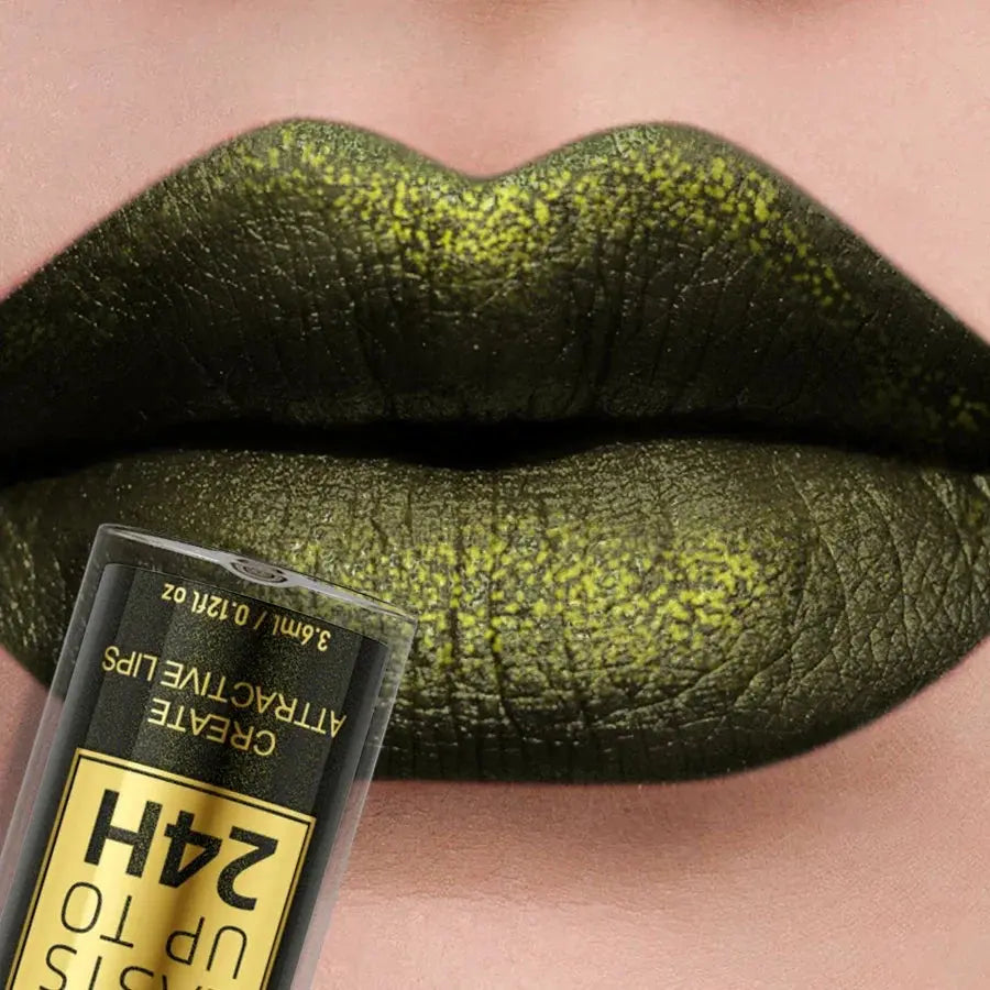 14 Colors Glitter Metallic Lip Glaze Shiny Long Lasting Lip Gloss Waterproof Liquid Lipstick Makeup Lip Oil Lip Tint Gifts for W - Natural Beauty