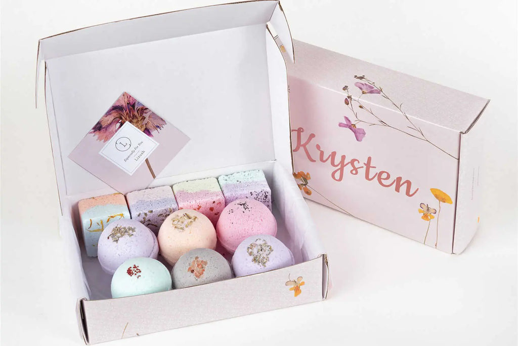 Natural Bath Bombs and Shower Steamers Gift Set - for anyone that like to Bath and Shower - Natural Beauty