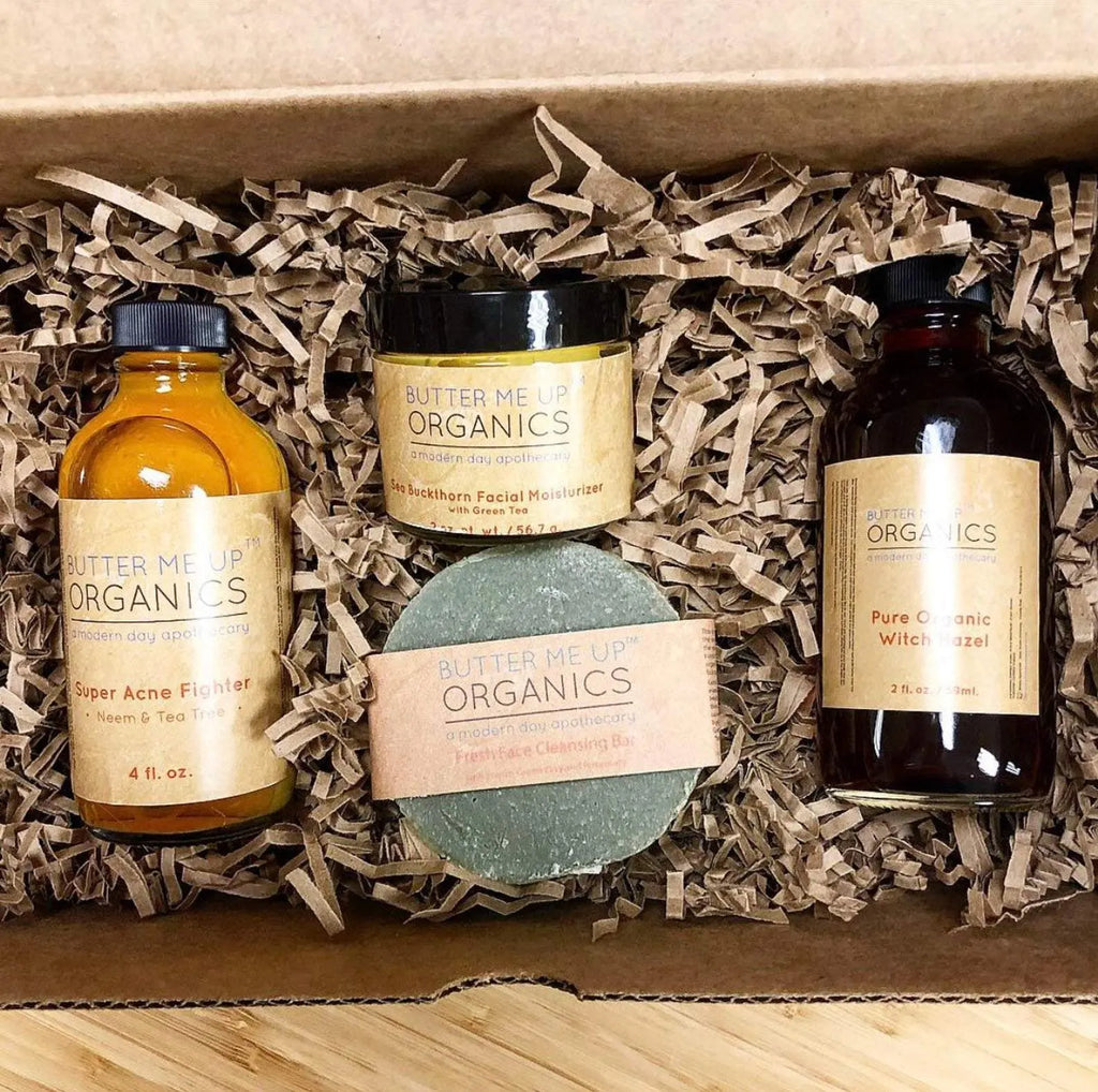 Acne Bundle / Organic Skincare / Clear Skin / Organic Acne treatment White Smokey