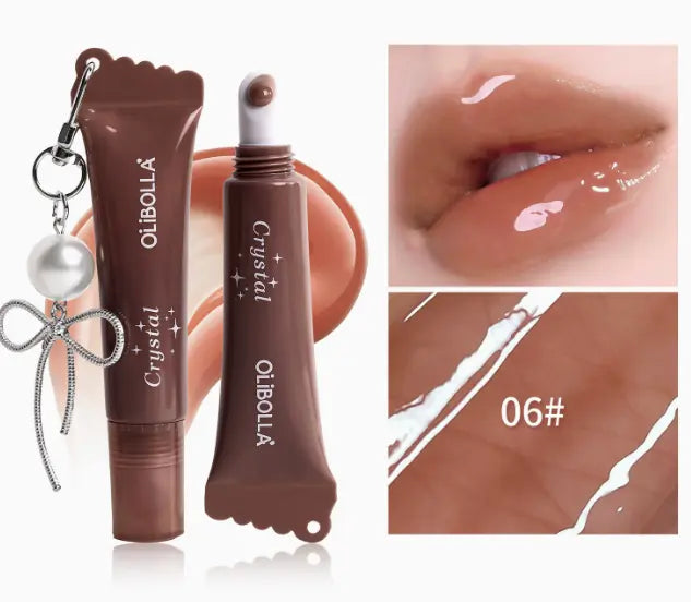 Glossy Lip Glaze Serum | Hydrating Non-Sticky Liquid Peptide Lip Gloss, Easy-Pigment High-Shine Color Lip Treatment Flowpallet