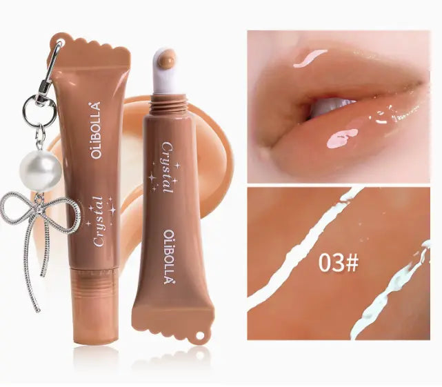 Glossy Lip Glaze Serum | Hydrating Non-Sticky Liquid Peptide Lip Gloss, Easy-Pigment High-Shine Color Lip Treatment Flowpallet