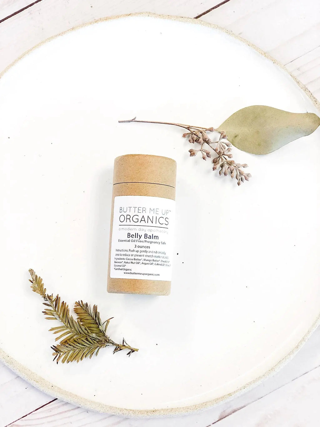 Belly Balm / Organic Pregnancy Balm / Strech Mark Balm White Smokey