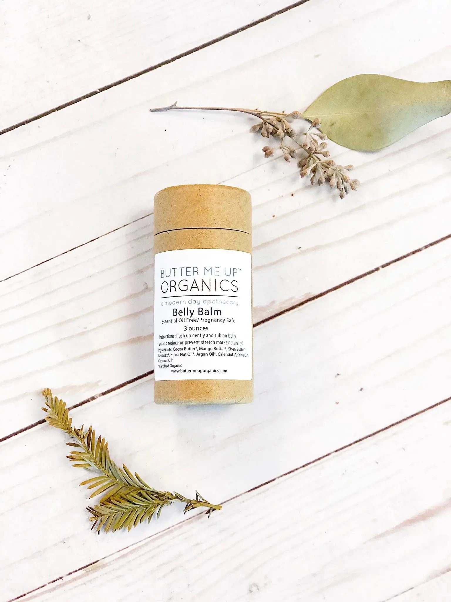 Belly Balm / Organic Pregnancy Balm / Strech Mark Balm White Smokey
