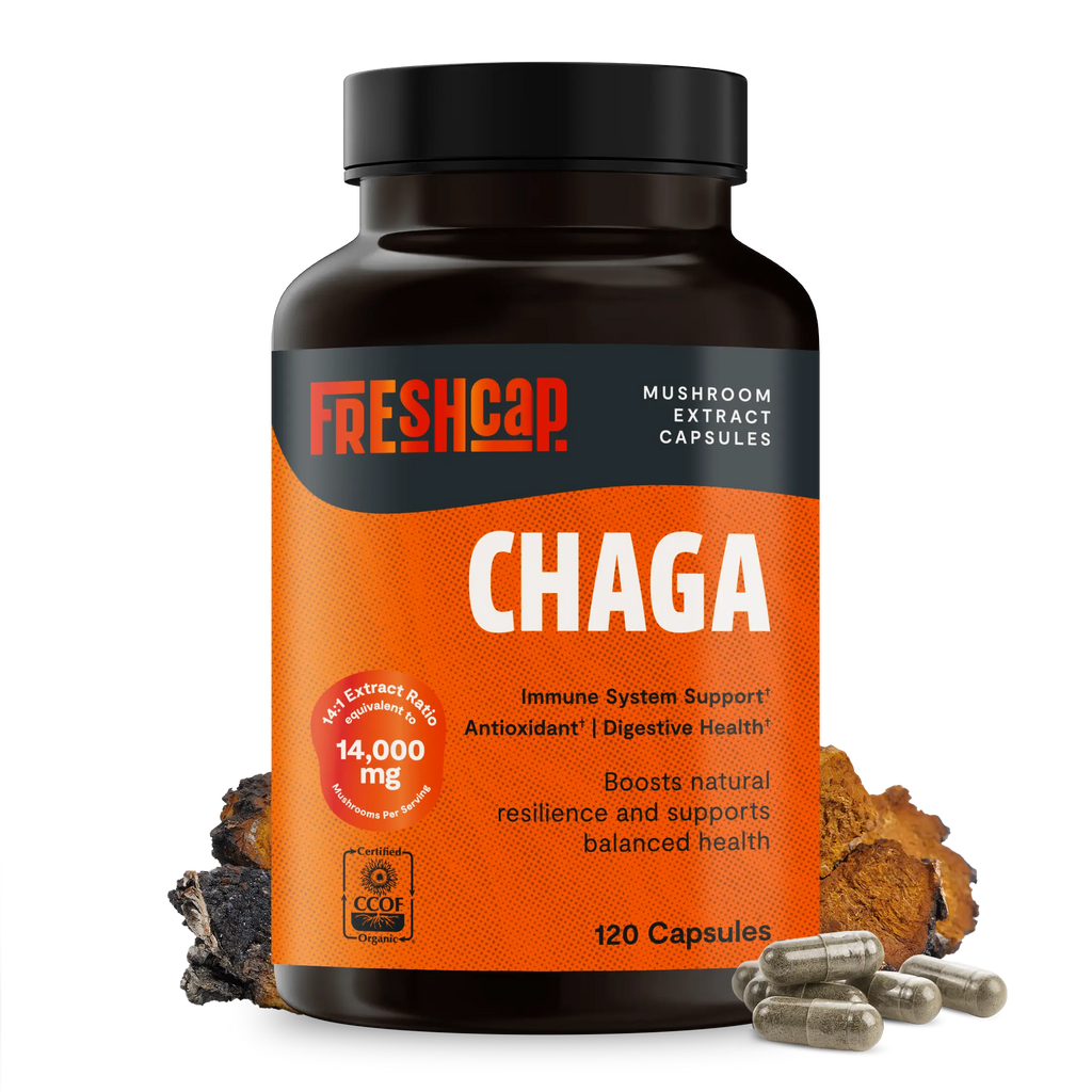 Chaga Mushroom Extract Capsules FreshCap Mushrooms