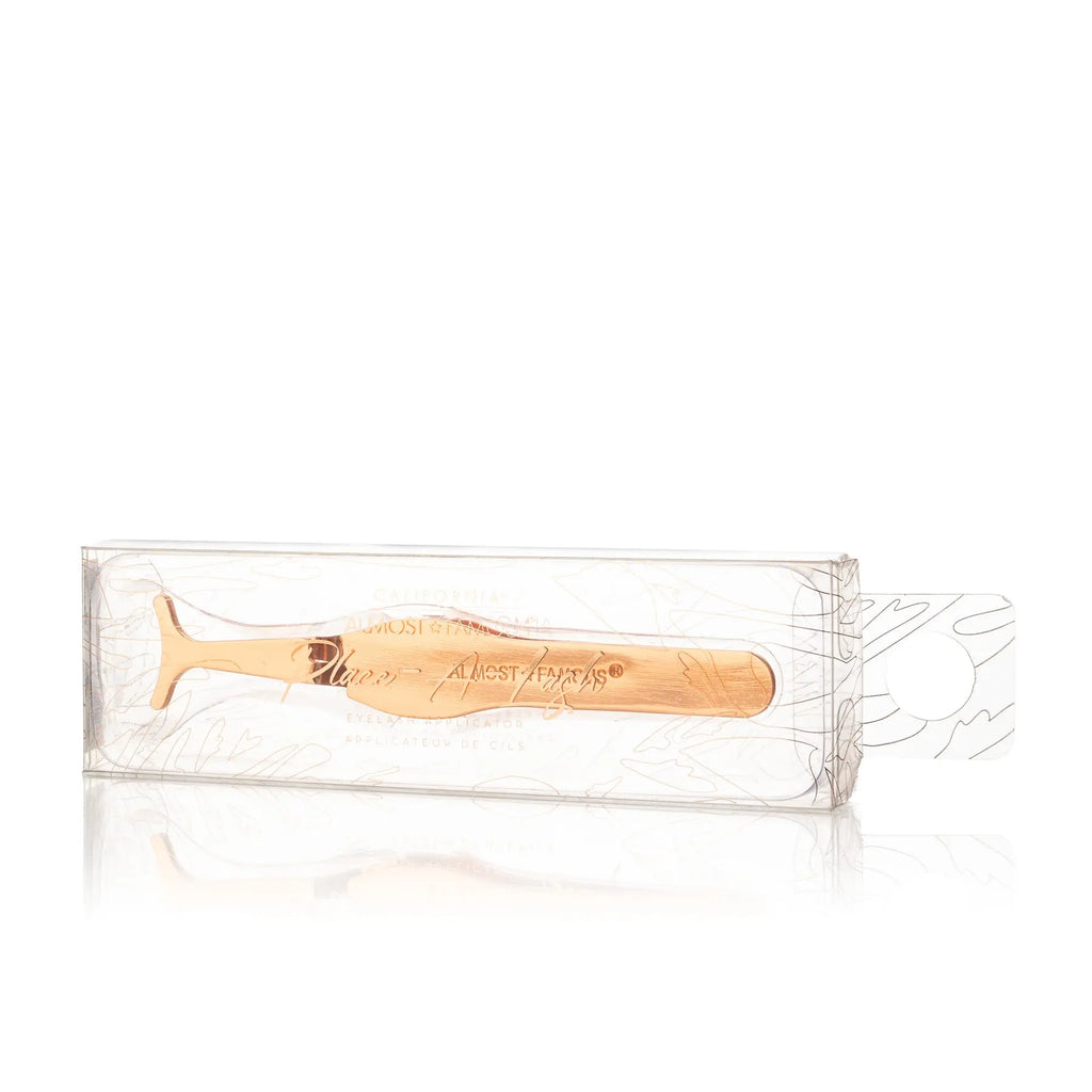 Almost Famous Magnetic Eyelash Applicator Tweezers - Rose Gold Sky Blue Thrace