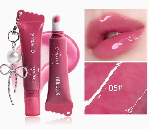 Glossy Lip Glaze Serum | Hydrating Non-Sticky Liquid Peptide Lip Gloss, Easy-Pigment High-Shine Color Lip Treatment Flowpallet