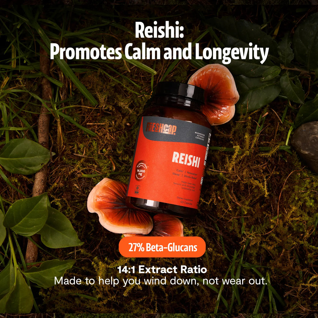 Organic Reishi Mushroom Capsules FreshCap Mushrooms
