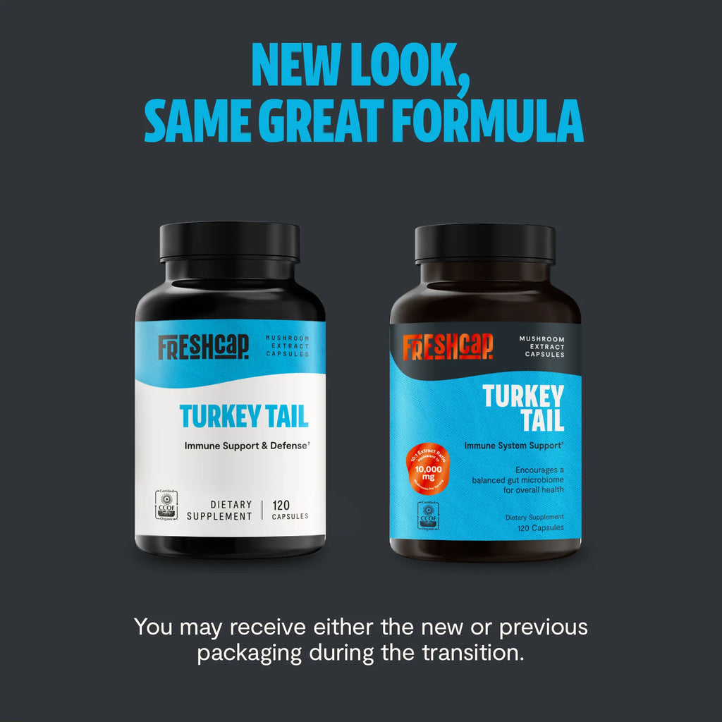 Organic Turkey Tail Mushroom Capsules FreshCap Mushrooms