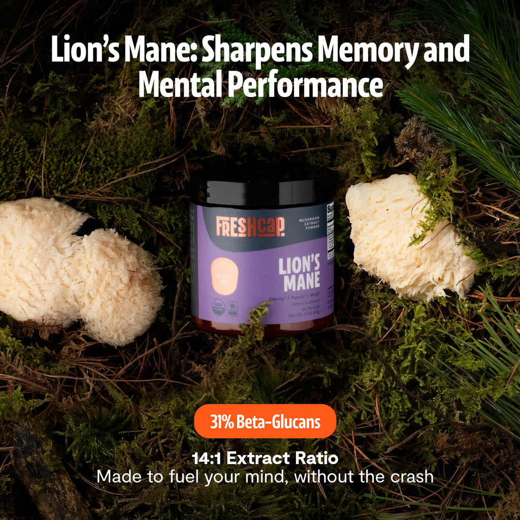 Organic Mushroom Complex Supplement Capsules FreshCap Mushrooms