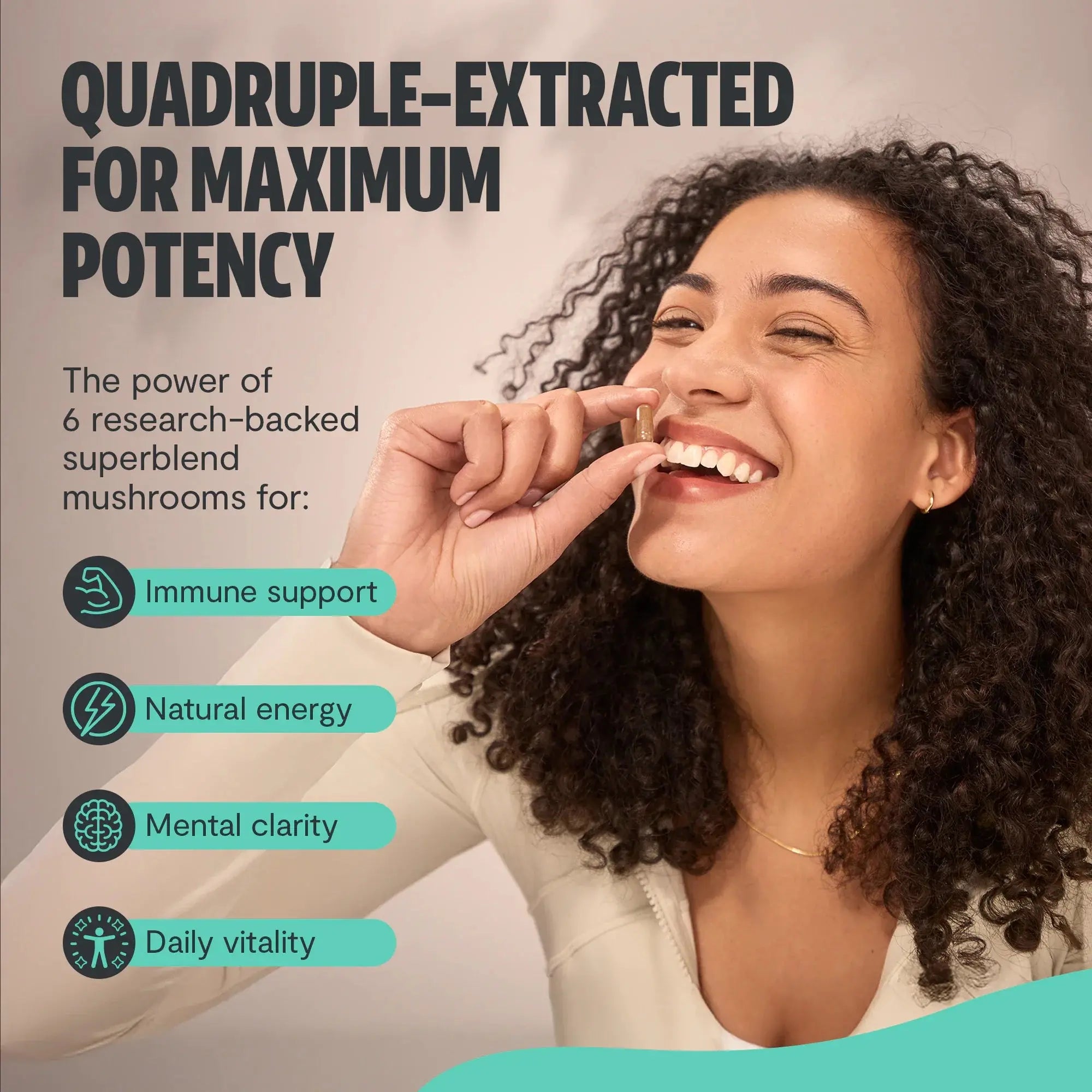 Organic Mushroom Complex Supplement Capsules FreshCap Mushrooms
