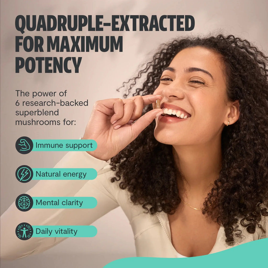 Organic Mushroom Complex Supplement Capsules FreshCap Mushrooms