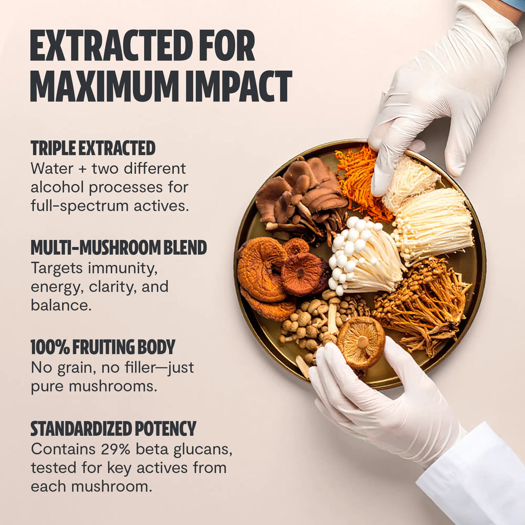 Organic Mushroom Complex Supplement Capsules FreshCap Mushrooms