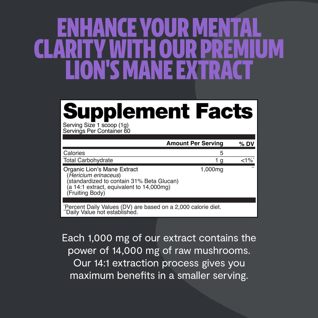 Organic Lion’s Mane Mushroom Powder FreshCap Mushrooms