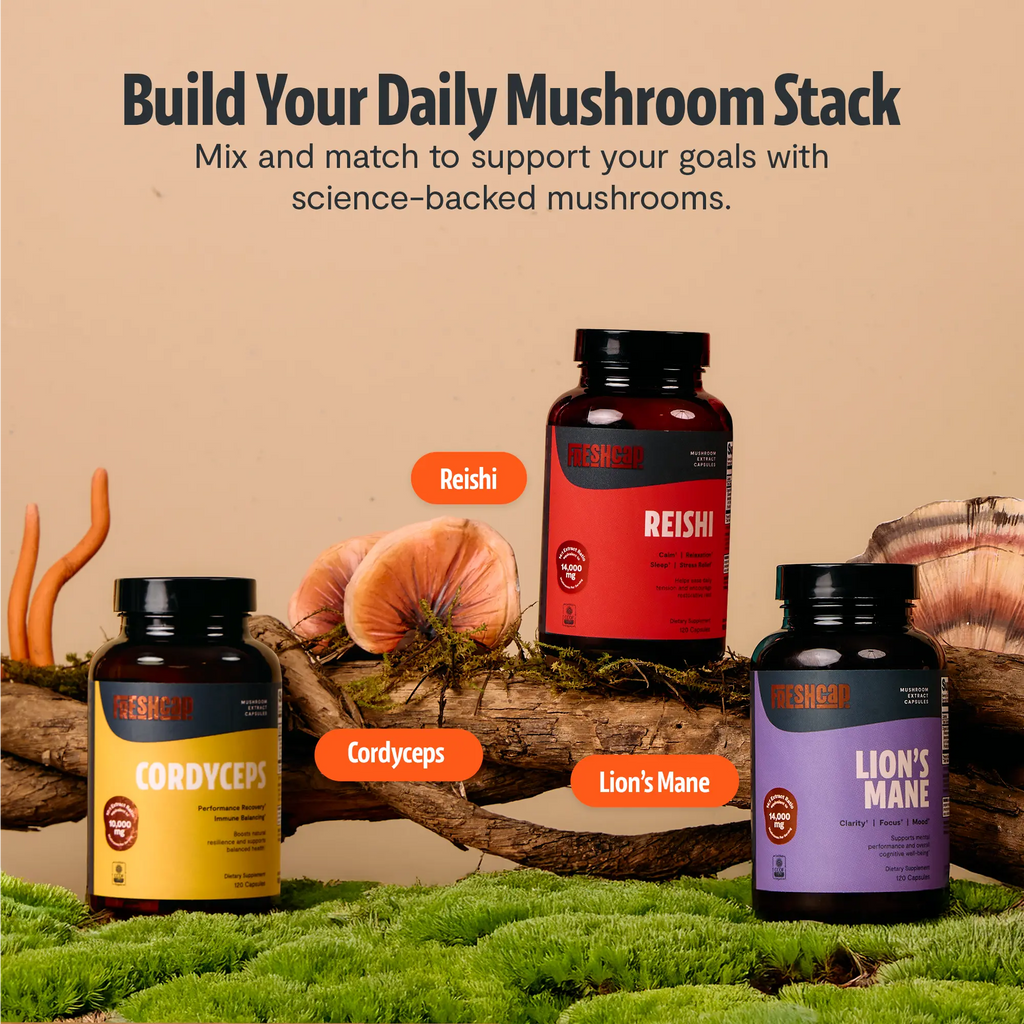Organic Reishi Mushroom Capsules FreshCap Mushrooms