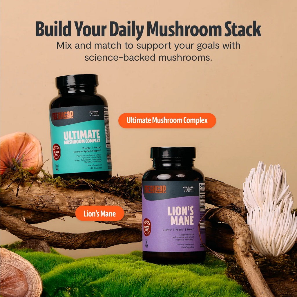 Organic Mushroom Complex Supplement Capsules FreshCap Mushrooms