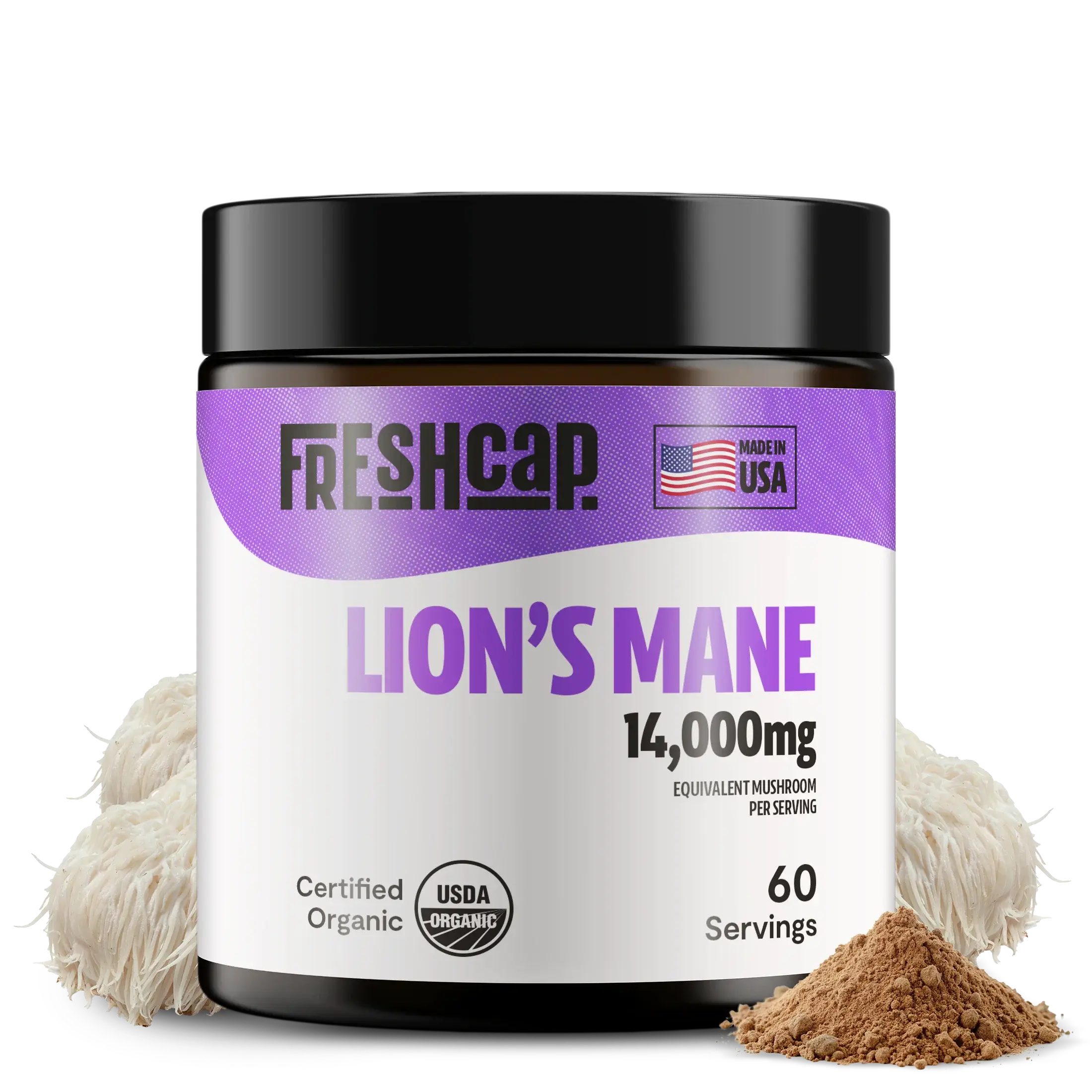 Organic Lion’s Mane Mushroom Powder FreshCap Mushrooms
