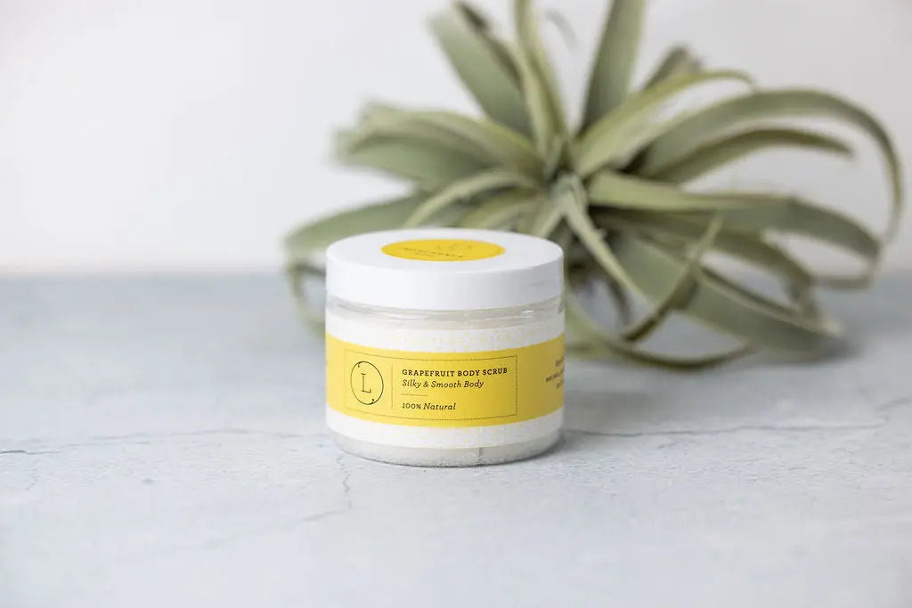 CBD Grapefruit Body Salt Scrub with CBD - Moisturizing and fresh (THC free) - Natural Beauty