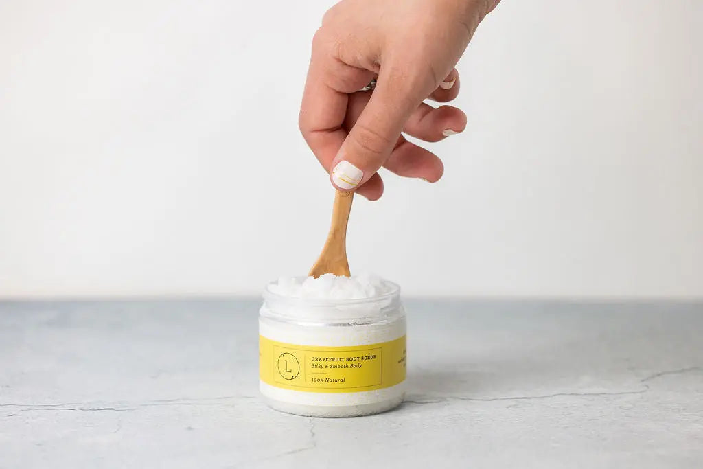 CBD Grapefruit Body Salt Scrub with CBD - Moisturizing and fresh (THC free) - Natural Beauty