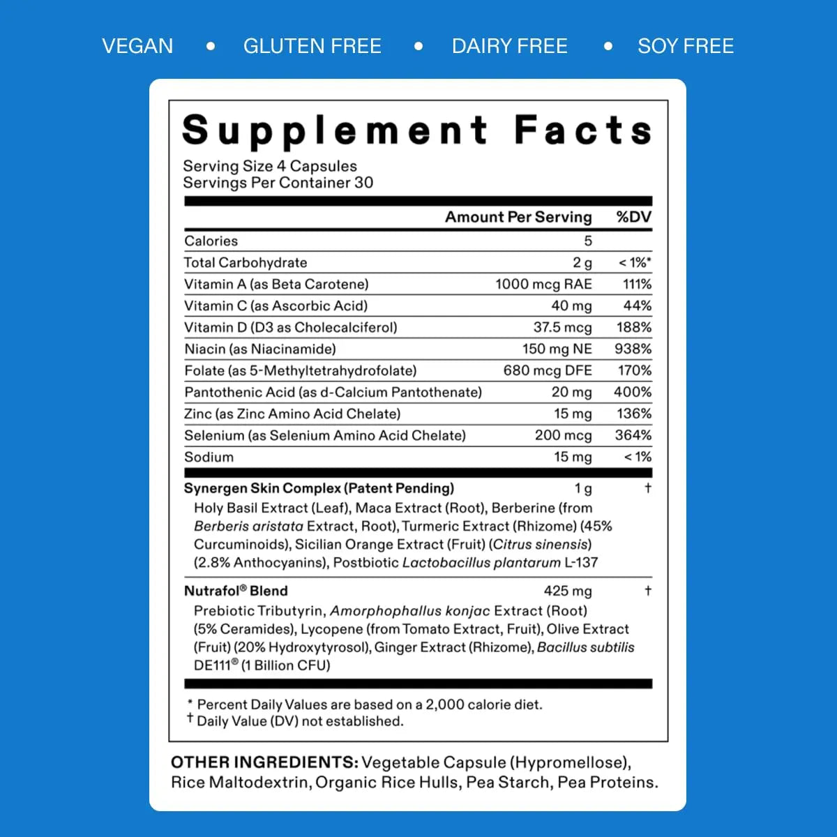 Nutrafol Clear Skin Nutraceutical Acne Supplement 3-Month Supply Nava Beauty