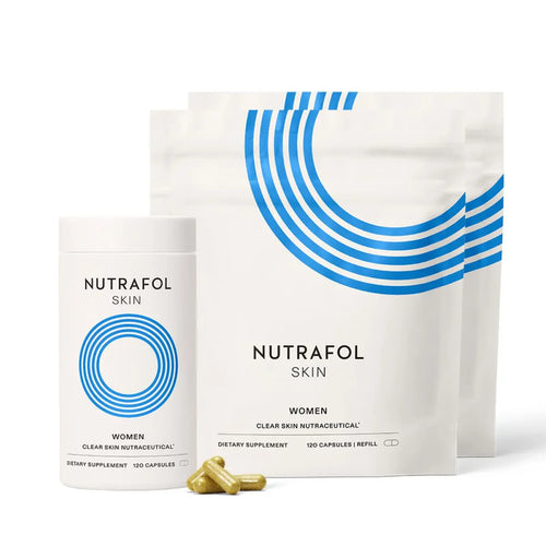 Nutrafol Clear Skin Nutraceutical Acne Supplement 3-Month Supply Nava Beauty