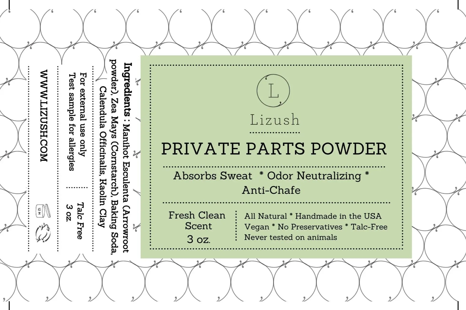Talc-Free Intimate Body Powder – Natural Anti-Chafing Powder, Set of 2 - Natural Beauty