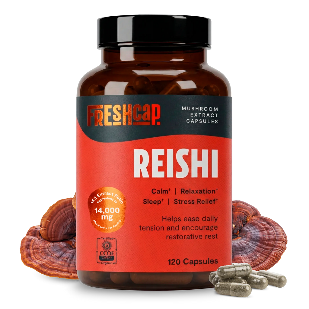 Organic Reishi Mushroom Capsules FreshCap Mushrooms