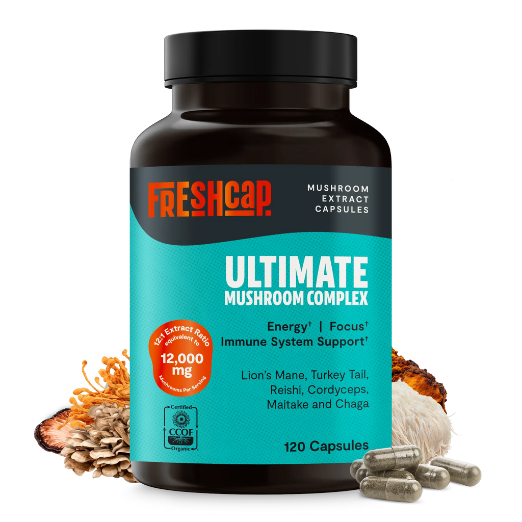 Organic Mushroom Complex Supplement Capsules FreshCap Mushrooms