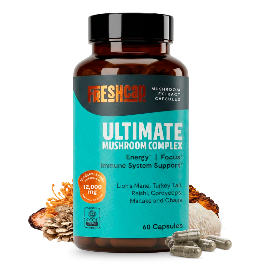 Organic Mushroom Complex Supplement Capsules FreshCap Mushrooms