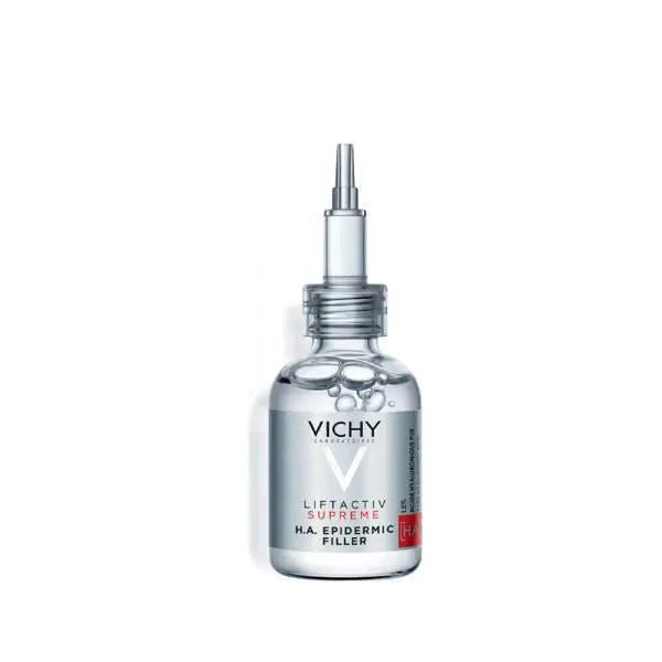 Vichy LiftActiv Supreme H.A. Epidermic Filler: Advanced Anti-Wrinkle Face & Eye Serum - Deeply Hydrating, Reduces Fine Lines, Hypoallergenic, 1.01 fl oz Beauty Care Bag